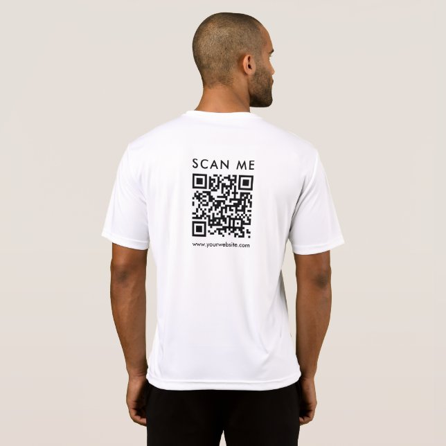 T-shirt Custom Business  QR Code Scan Me Mens Back Print (Dos entier)