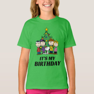 T-shirt Custom Charlie Brown et amis Anniversaire hivernal