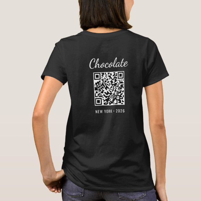 T-shirt Custom Chocolate Festival Event QR Code Staff (Dos)
