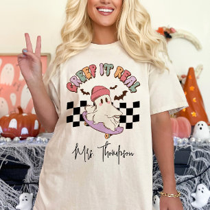 T-shirt Custom Cret It Real Skateboard Ghost Halloween