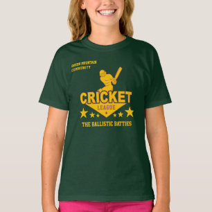 T-shirt Custom Cricket Club League Nom du sport