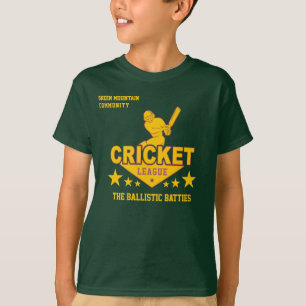T-shirt Custom Cricket Club League Nom du sport