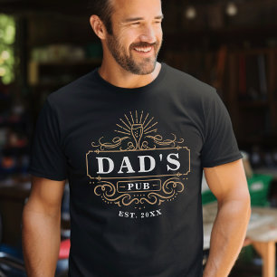 T-shirt Custom Dad's Pub Home Bar Année de création