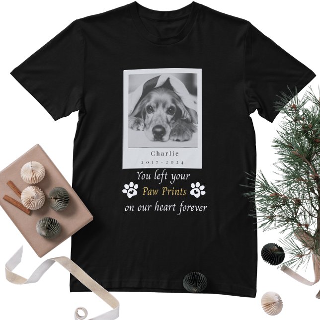 T-shirt Custom Dog Memorial Vous Avez Laissé Vos Empreinte (Créateur téléchargé)