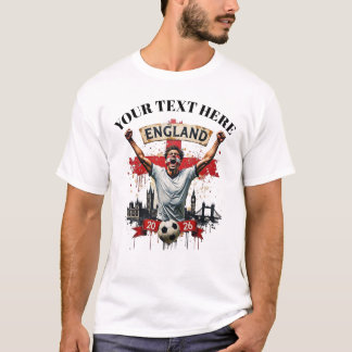 T-shirt Custom England Soccer Football Team Supporter