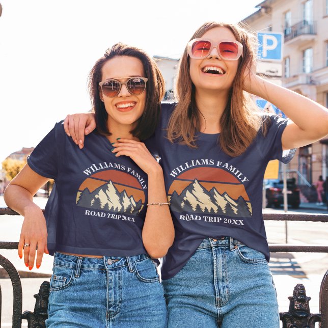 T-shirt Custom Family Road Voyage vacances Réunion Femmes (Créateur téléchargé)