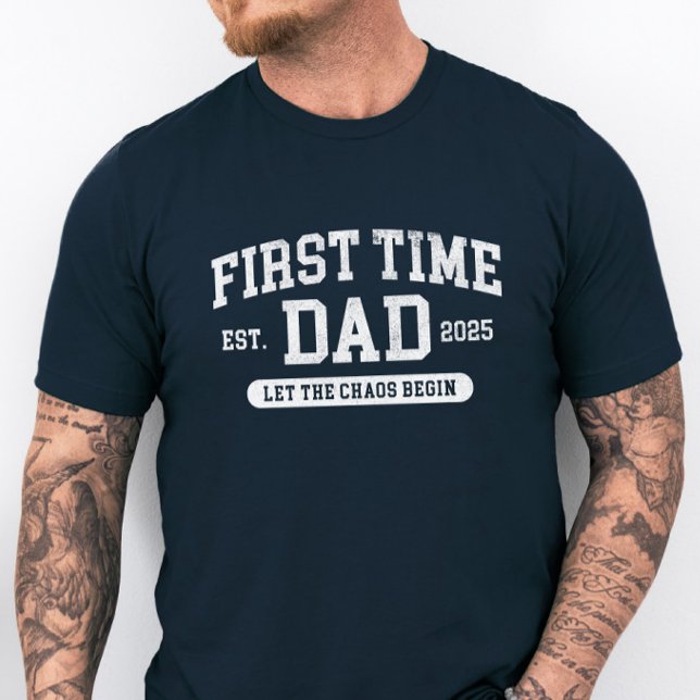 T-shirt Custom First Time Papa Funny New Papa Fête des pèr (Créateur téléchargé)