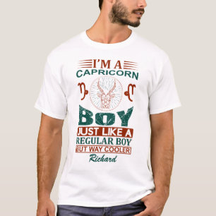 T-shirt Custom Funny Je suis un Capricorne Boy Zodiac Sign
