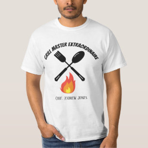 T-shirt Custom Grill Master Extraordinaire drôle grill