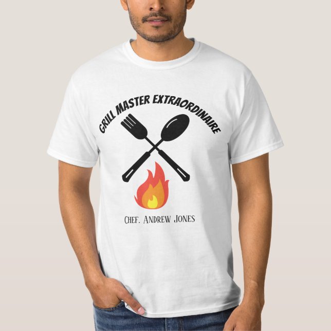 T-shirt Custom Grill Master Extraordinaire drôle grill (Devant)