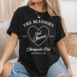 T-shirt Custom Honeymoon Social Club Juste Marié Mr & Mrs.