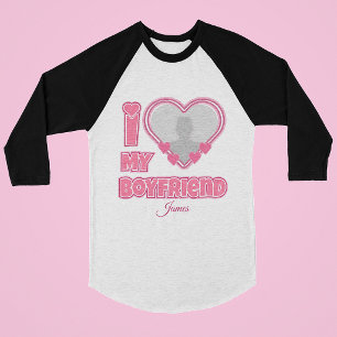 T-shirt Custom I Love My Boyfriend - Ajouter photo et nom