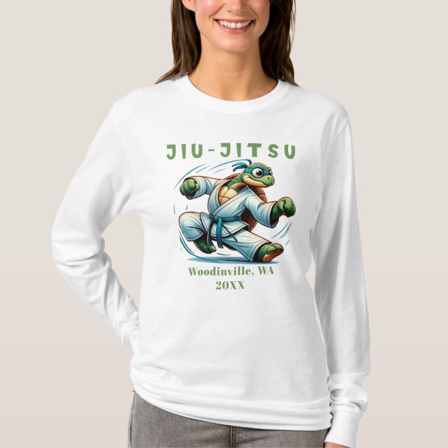 T-shirt Custom Jiu-Jitsu Martial Arts Lieu Nom Date (Devant)