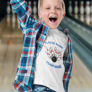 T-shirt Custom Kids Bowling Team Shirt - Strike Logo