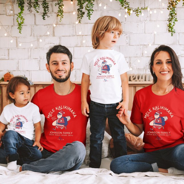 T-shirt Custom Mele Kalikimaka Père Noël Noël hawaïen (Créateur téléchargé)