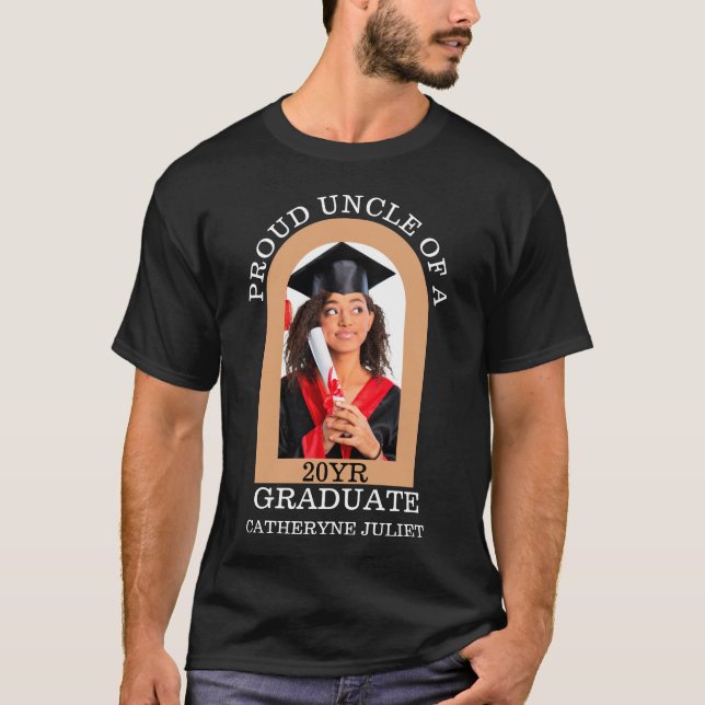 T-shirt Custom Modern Arch Photo fier oncle diplôme (Devant)