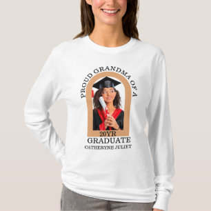 T-shirt Custom Modern Arch Photo Grand-mère diplômée fière