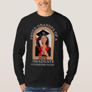 T-shirt Custom Modern Arch Photo Grand-père diplômé fière