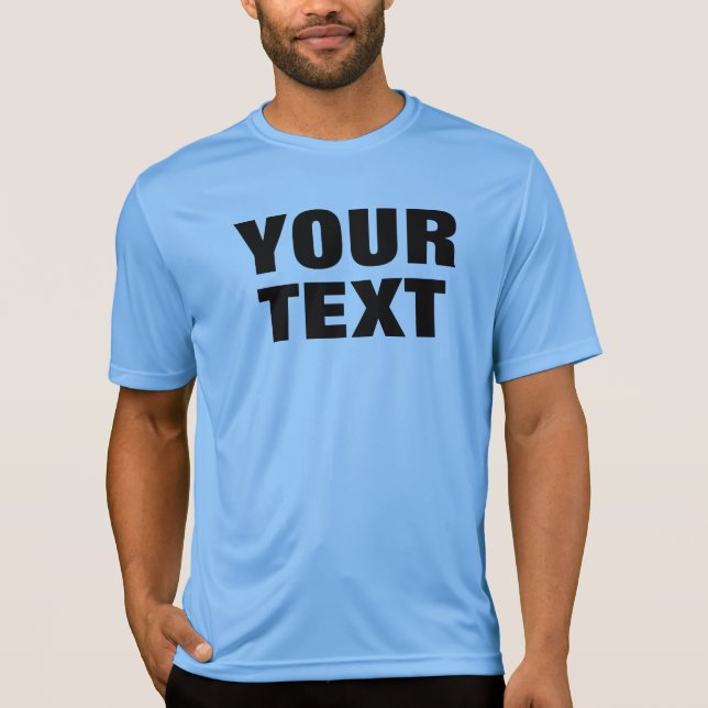 T-shirt Custom Modern Big Police Text Argent Mens Activewe (Devant)