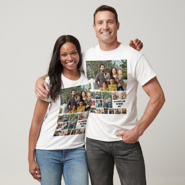 T-shirt Custom Modern Family 14 Photo Collage Modèle (Unisexe)