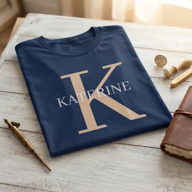 T-shirt Custom Monogram Personalized Initial Name  (Créateur téléchargé)