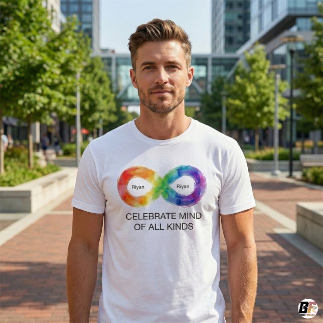 T-shirt Custom Name Neurodiversity Awareness Celebrate Min (Créateur téléchargé)