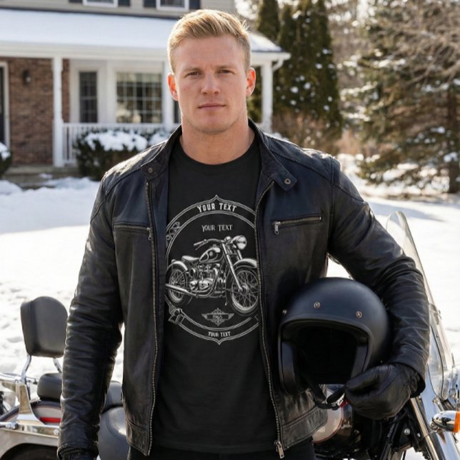 T-shirt Custom Name Vintage Motorcycle Gift Shirt (Créateur téléchargé)