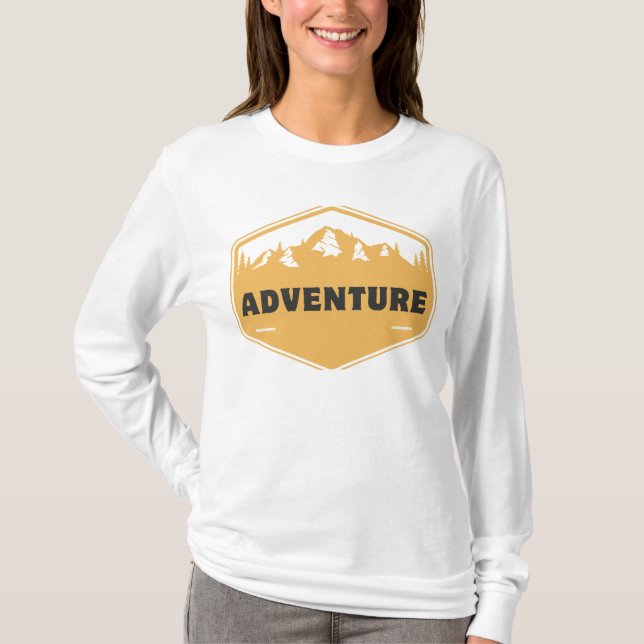 T-shirt Custom Nature Famille Vacances, aventure attend (Devant)