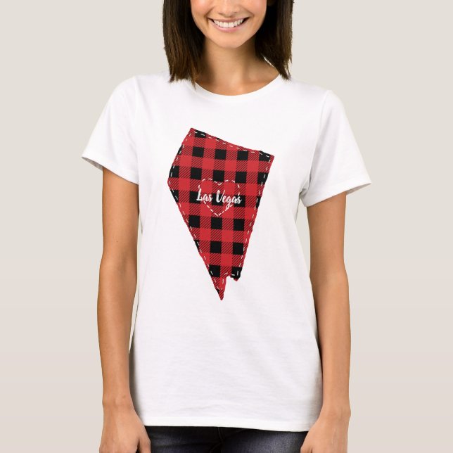 T-shirt Custom Nevada Hometown State Plaid Christmas (Devant)