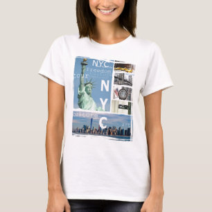T-shirt Custom New York City Manhattan Nyc Liberty Statue
