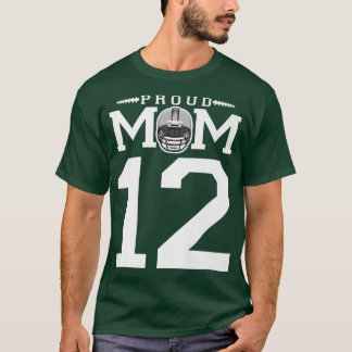 T-shirt Custom Number 12 Proud Football Mom Personalized F