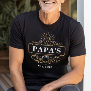 T-shirt Custom Papa's Pub Home Bar Année de création