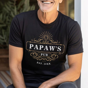 T-shirt Custom Papaw's Pub Home Bar Année de création