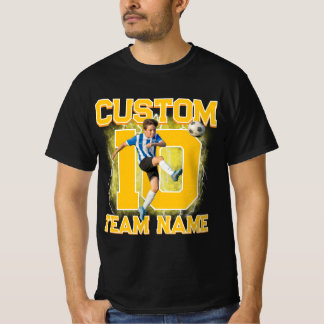 T-shirt Custom senior soccer player, team name & number 