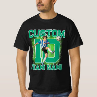T-shirt Custom senior soccer player, team name & number 