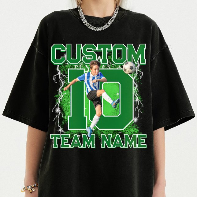 T-shirt Custom senior soccer player, team name & number  (Créateur téléchargé)