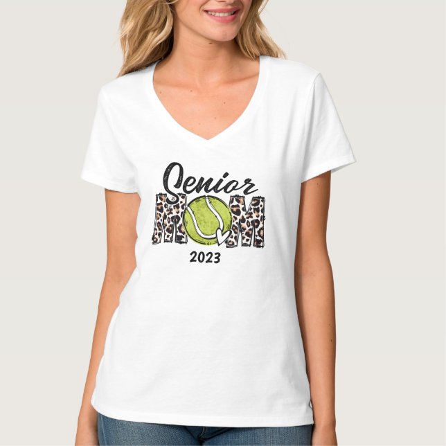 T-shirt Custom Senior Tennis Maman, Tennis Customisé (Devant)