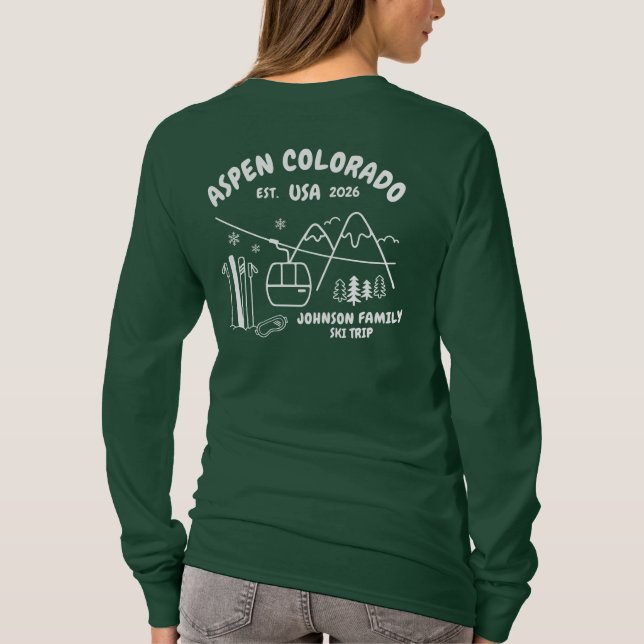 T-shirt Custom Ski Trip Family Friends Group Matching (Dos)