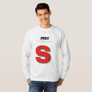 T-shirt Custom Streetwear Typography  “JUST [YourLetter]” 