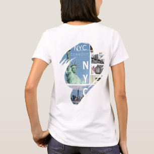 T-shirt Custom tendance New York City Manhattan Nyc Libert
