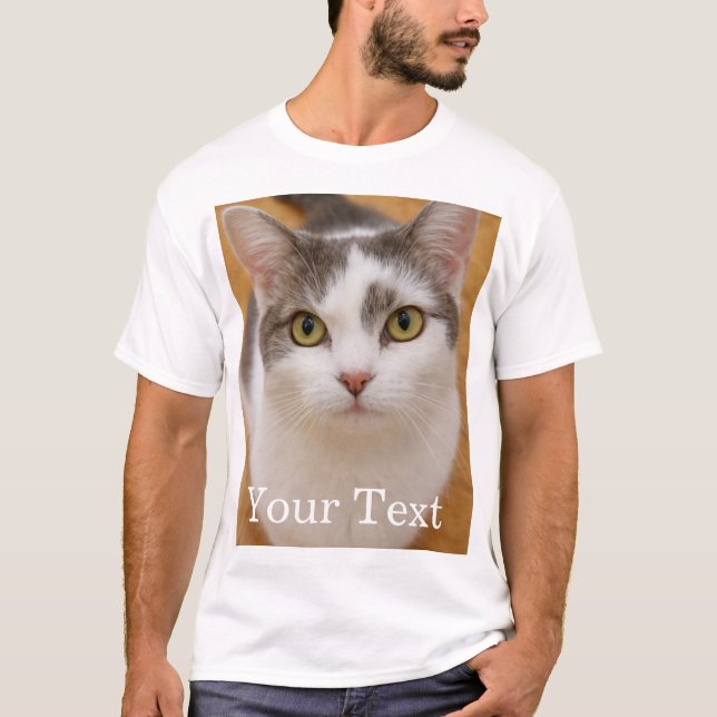 T-shirt Custom Text Photo Personalized  (Devant)