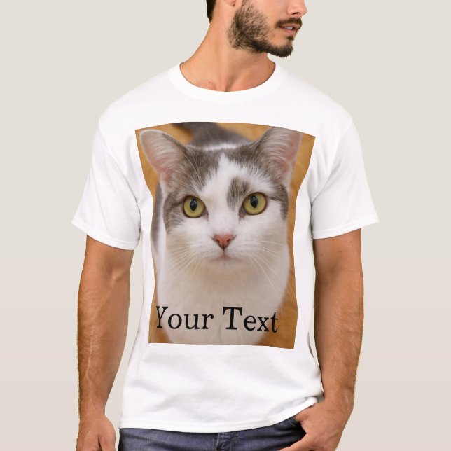 T-shirt Custom Text Photo Personalized  (Devant)