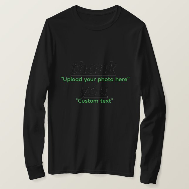 T-shirt Custom Text & Upload Your Photo Personalized (Design devant)