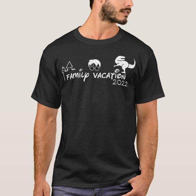 T-shirt Custom Universal Studios Famille Vacances de jumel (Devant)