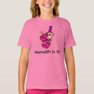 T-shirt customisé bleu Clown 5th Birthday