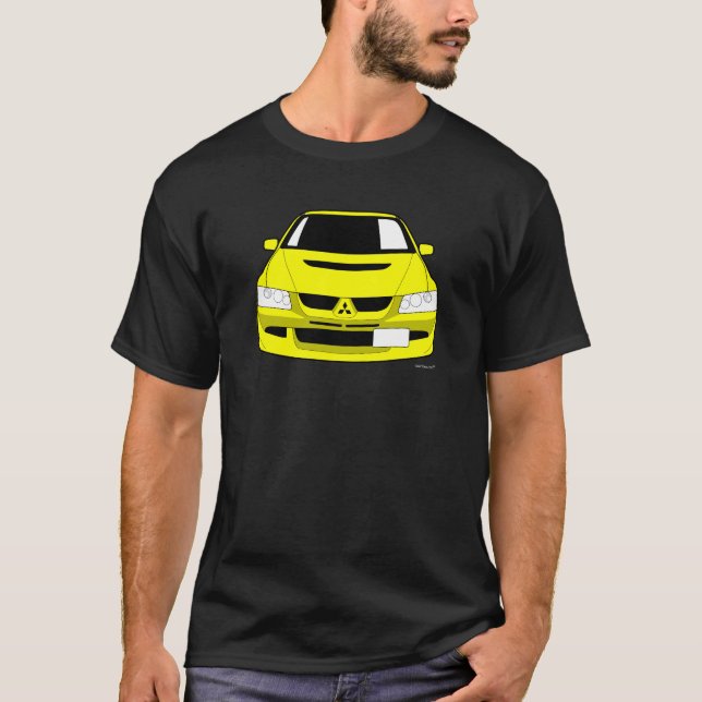 T-shirt customisé de voiture de Mitsubishi Lancer (Devant)