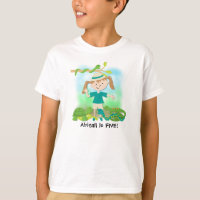 T-shirt customisé par anniversaire blond de safari
