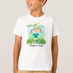 T-shirt customisé par anniversaire blond de safari