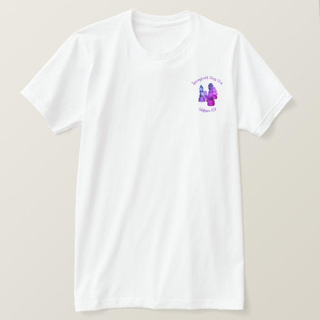T-shirt customisé pour un club d'échecs (Design devant)