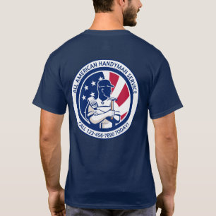 T-shirt Customiser Publicité de Handyman Patriotique Améri
